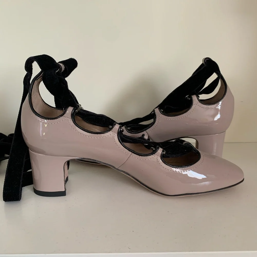 New Valentino ballerina patent heels